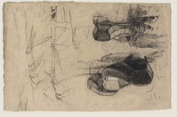 KT 1132
<br/>
Schetsen van roeiboten en riet
<br/>
<em>Bastert, Nicolaas (1854-1939)</em>